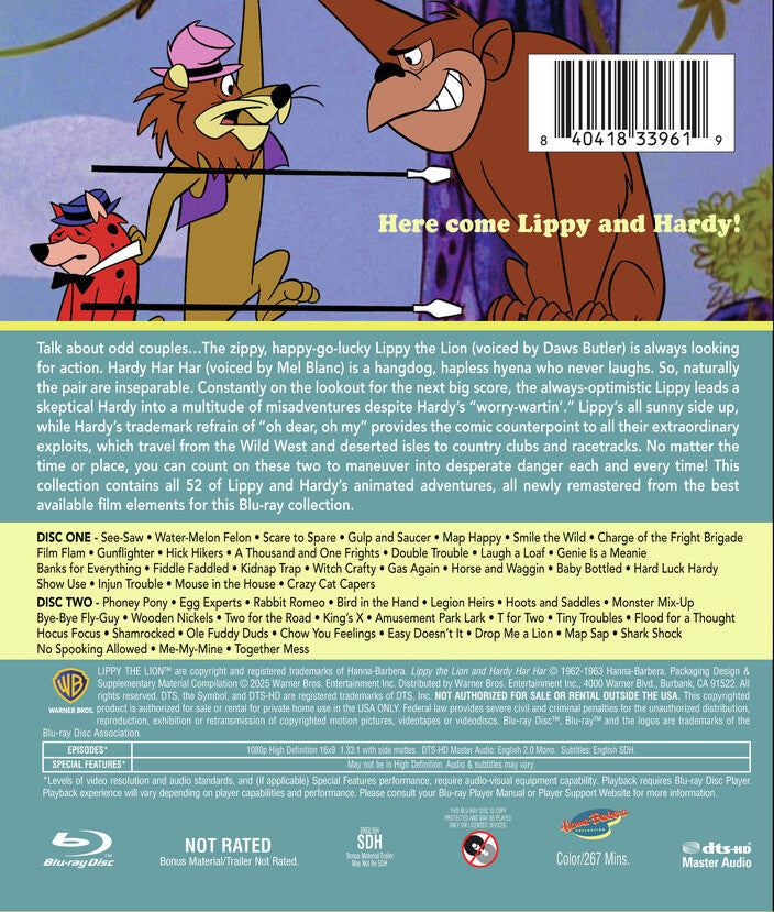 lippy the lion and hardy har har: the complete series - Back Panel - Blu-ray
