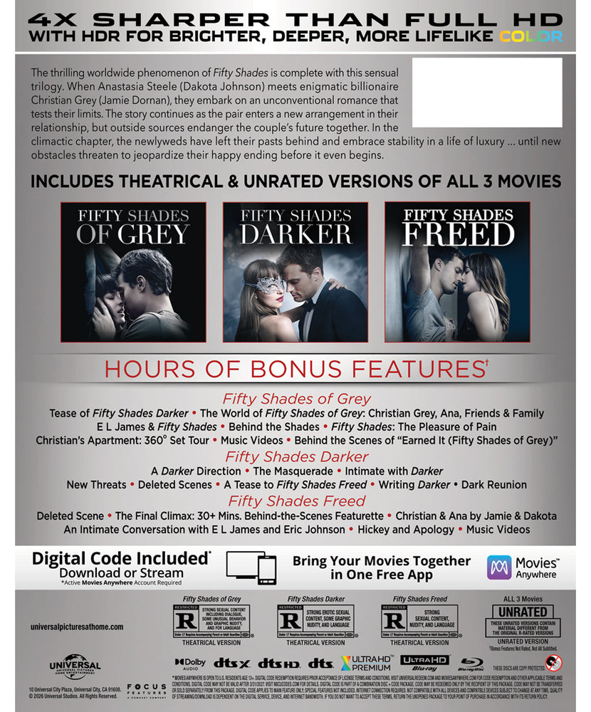 Fifty Shades: 3-Movie Collection Blu-ray | Drama | Movie Zyng