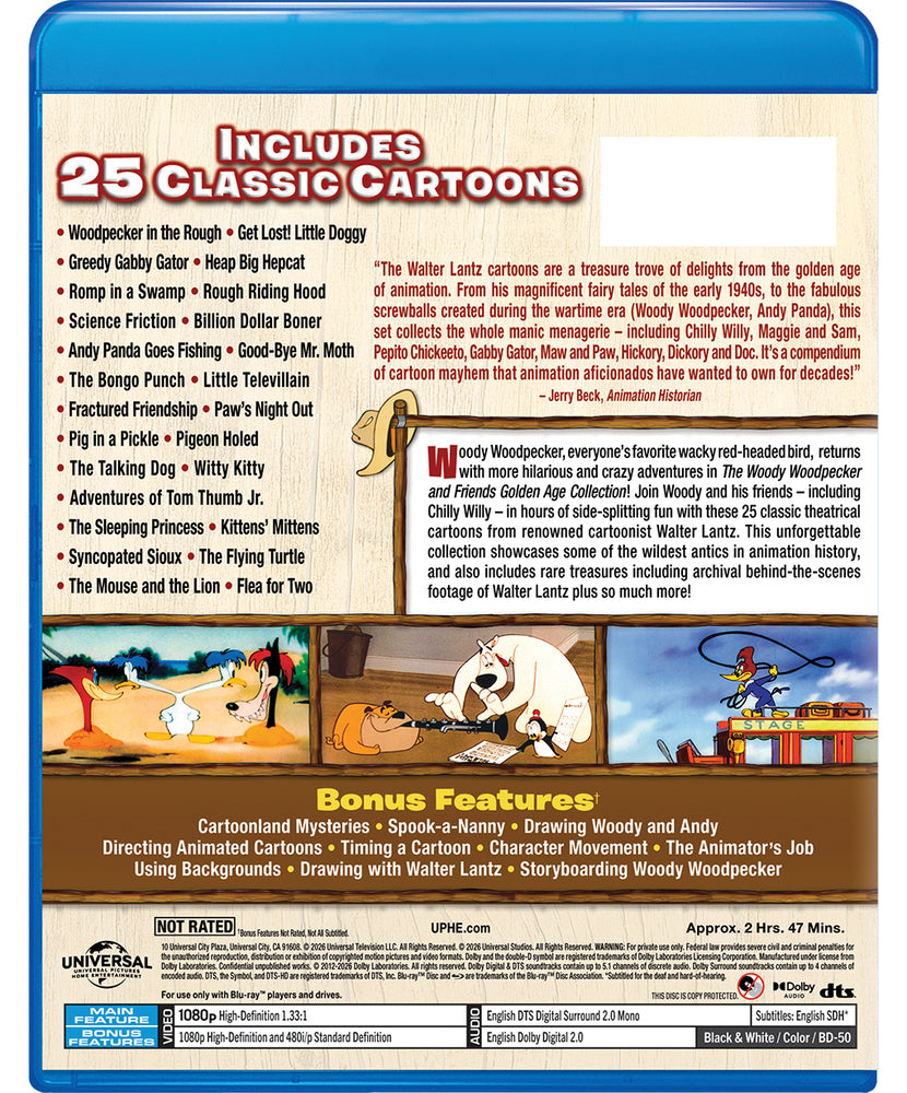the woody woodpecker & friends golden age collection - Back Panel - Blu-ray