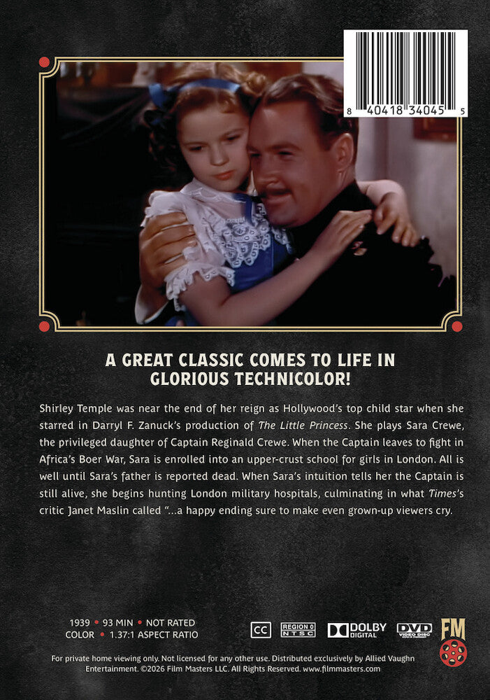 The Little Princess (1939) | Newly Restored Archive Collection - Back Panel - 