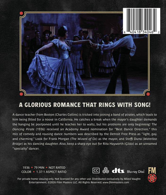 The Dancing Pirate (1936) | Newly Restored Archive Collection [Blu-ray] - Back Panel - 