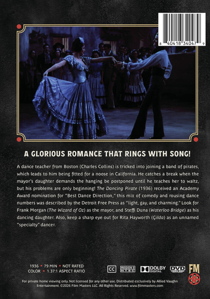 The Dancing Pirate (1936) | Newly Restored Archive Collection - Back Panel - 