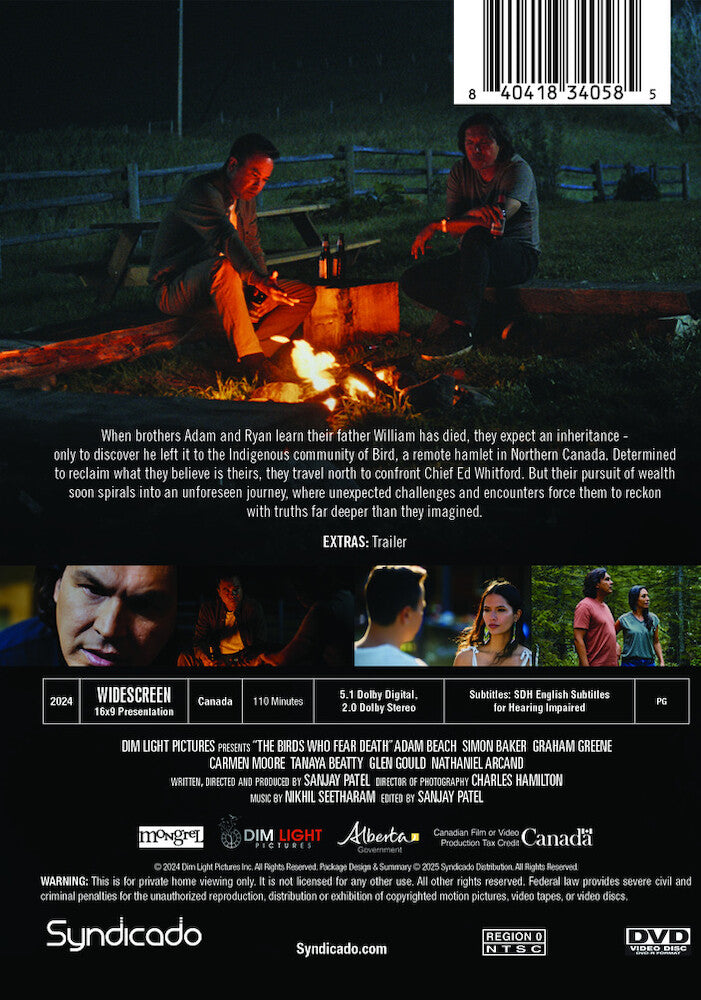 the birds who fear death (institution copy with limited public performance rights) - Back Panel - DVD