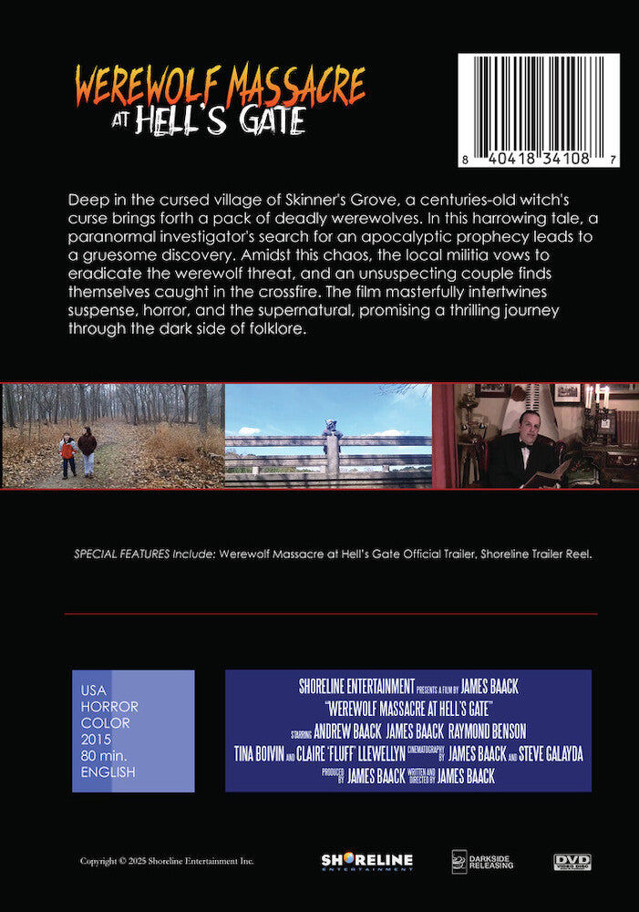 Werewolf Massacre at Hell's Gate - Back Panel - 