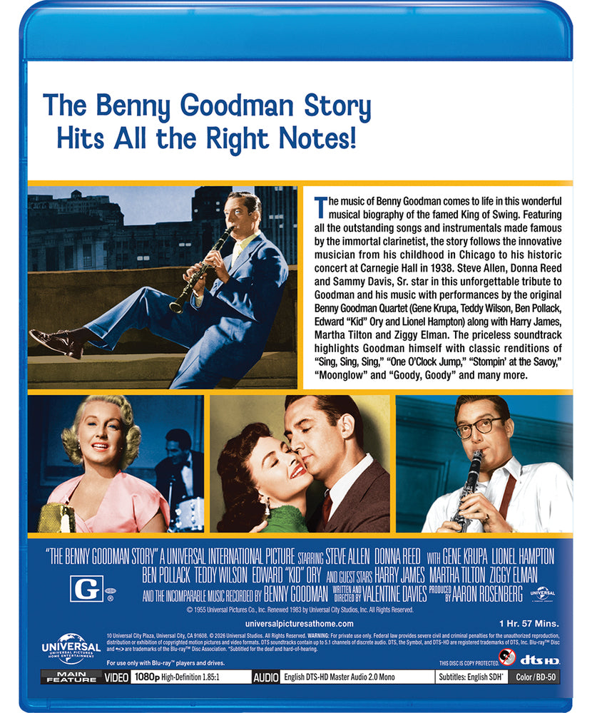 The Benny Goodman Story - Back Panel - 