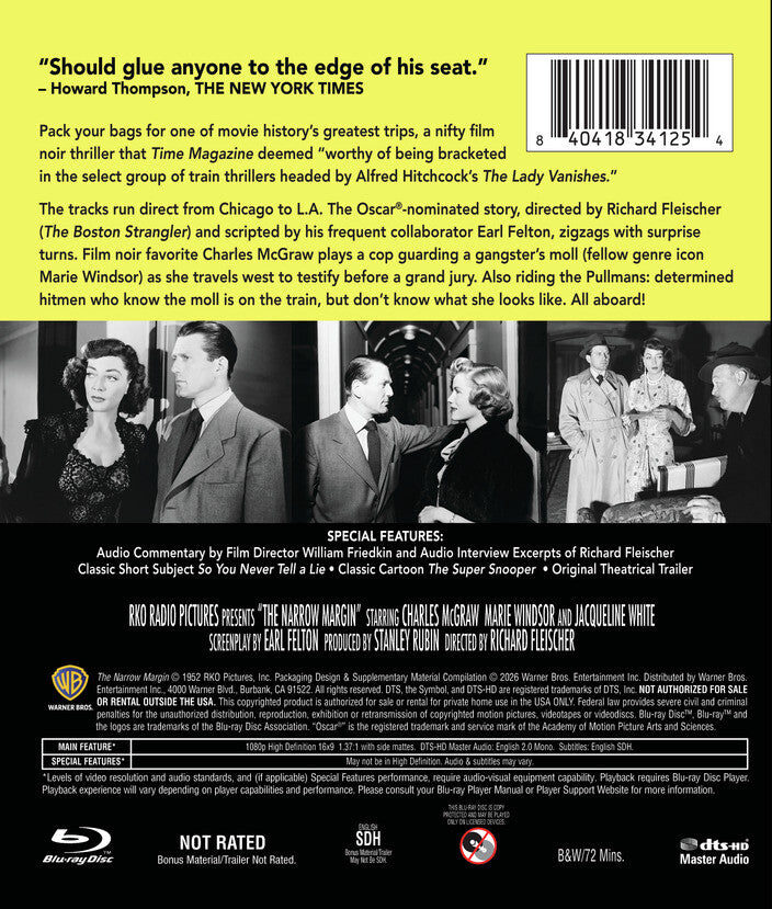 The Narrow Margin [Blu-ray] - Back Panel - 