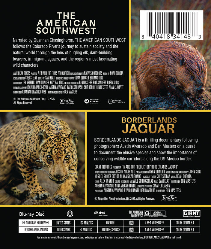2-Movie Collection: The American Southwest & Borderlands Jaguar - Back Panel - 