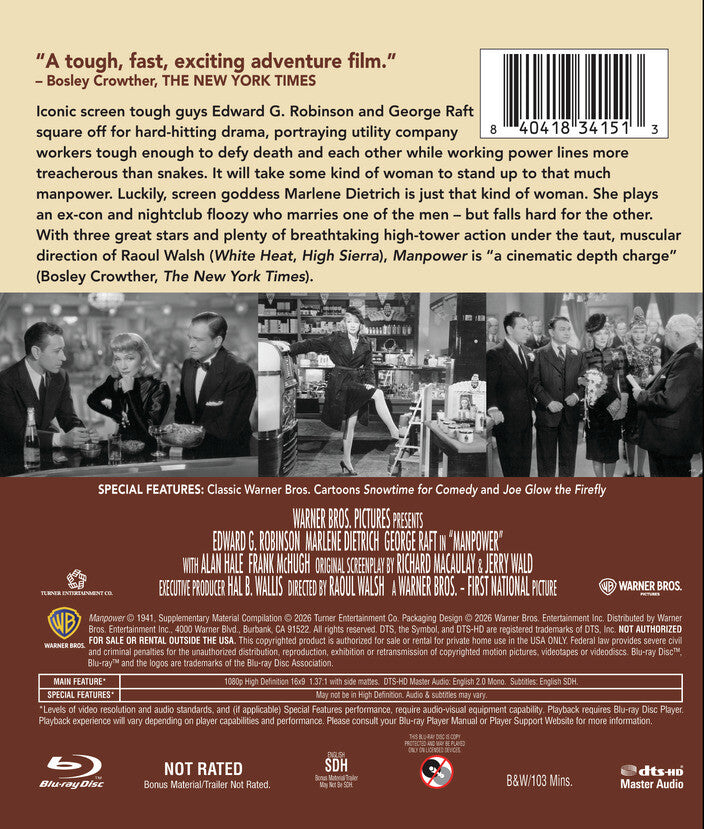 Manpower [Blu-ray] - Back Panel - 