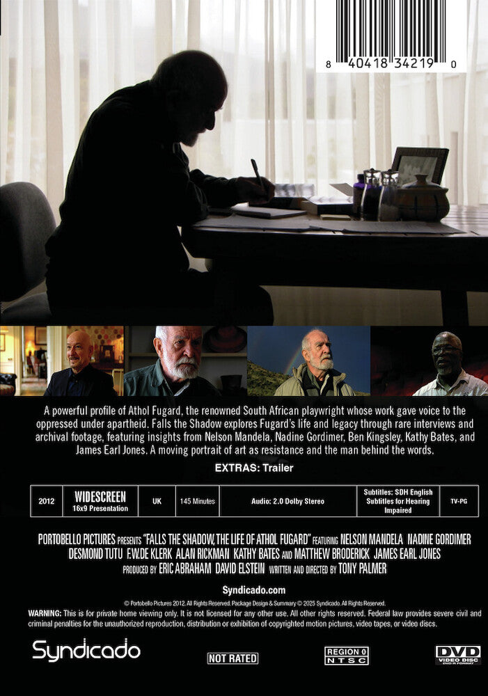 Falls The Shadow, The Life Of Athol Fugard - Back Panel - 