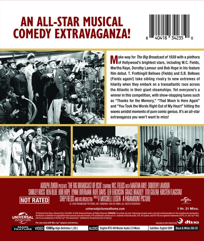 The Big Broadcast of 1938 - Back Panel - 