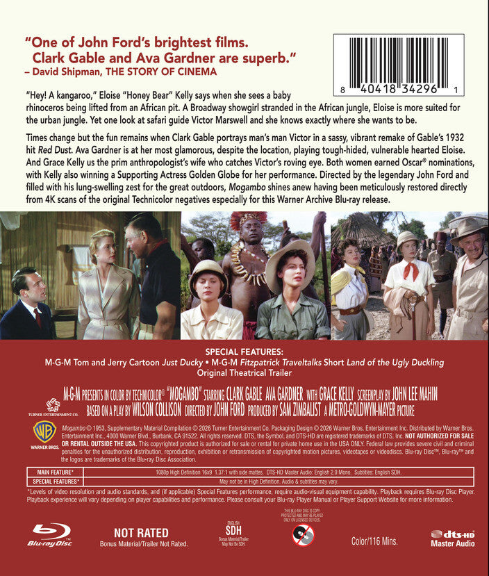 Mogambo [Blu-ray] - Back Panel - 
