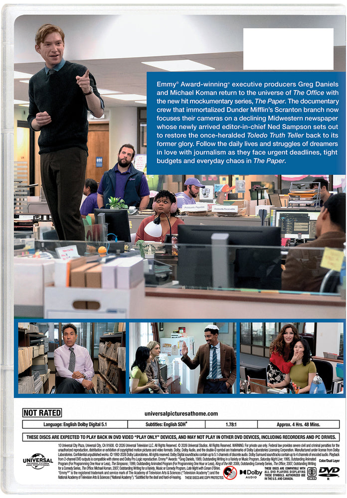 The Paper: Season One - Back Panel - 