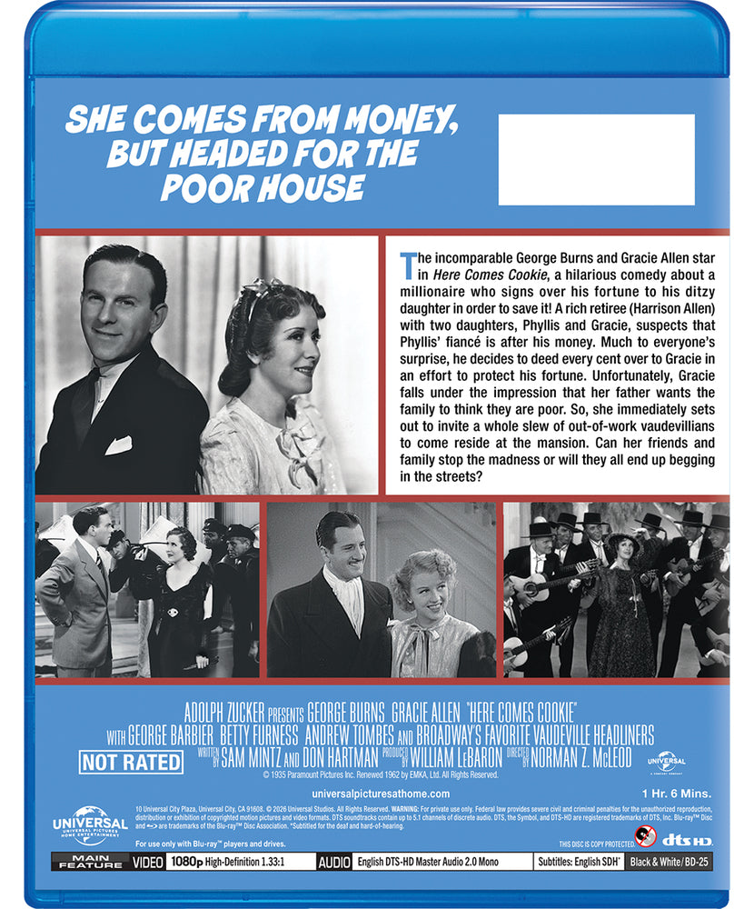 Here Comes Cookie [Blu-ray] - Back Panel - 