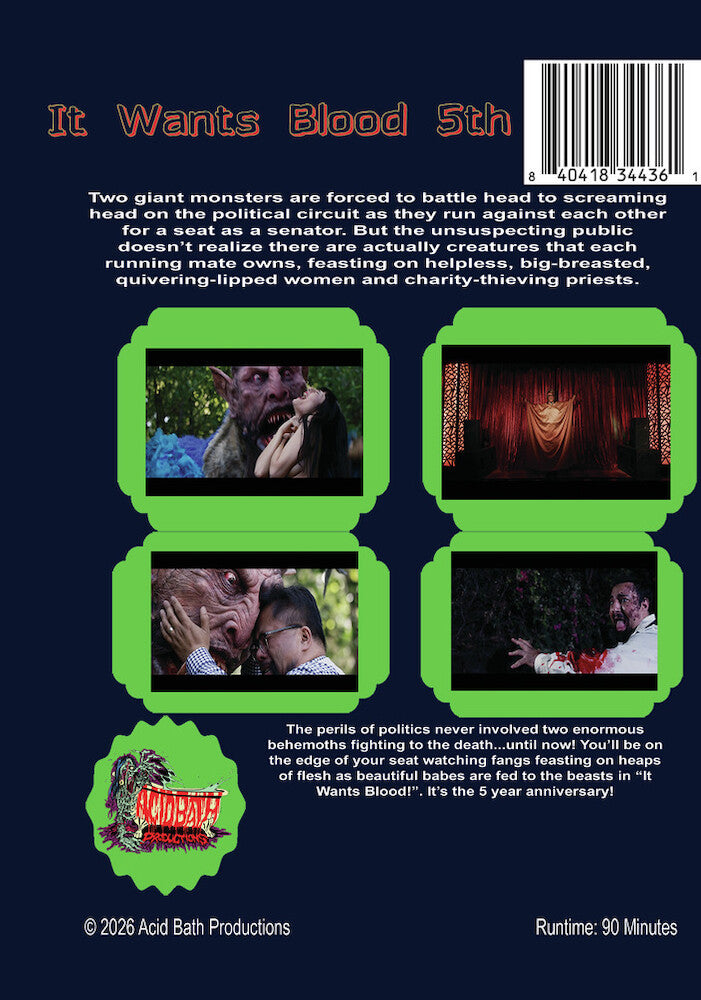 It Wants Blood! 5 Year Anniversary - Back Panel - 