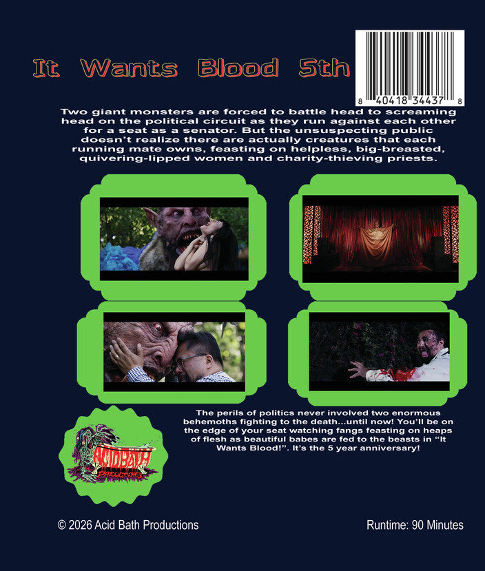 It Wants Blood! 5 Year Anniversary - Back Panel - 