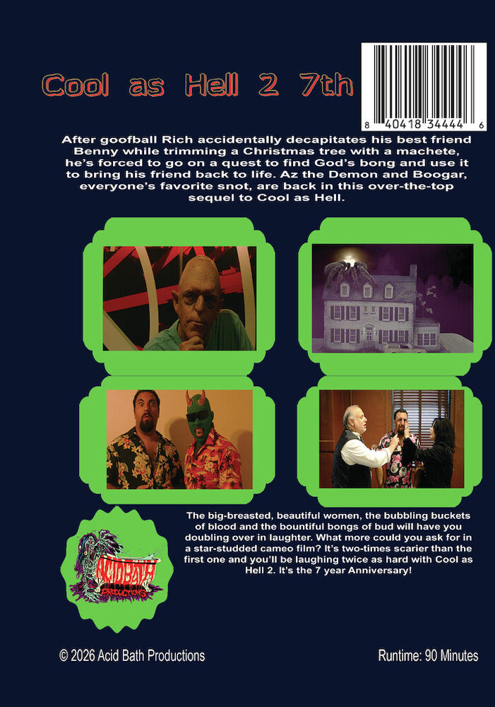 Cool As Hell 2: The Quest for God's Bong! 7 Year Anniversary - Back Panel - 