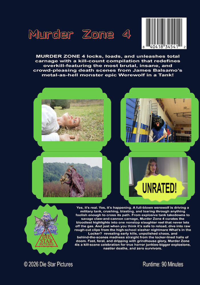 Murder Zone 4 - Back Panel - 