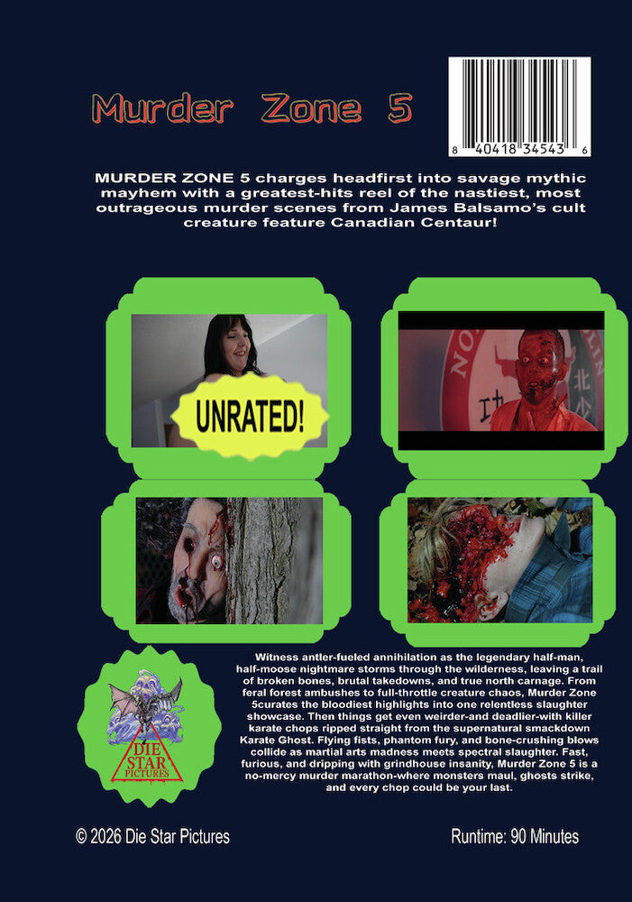 Murder Zone 5 - Back Panel - 