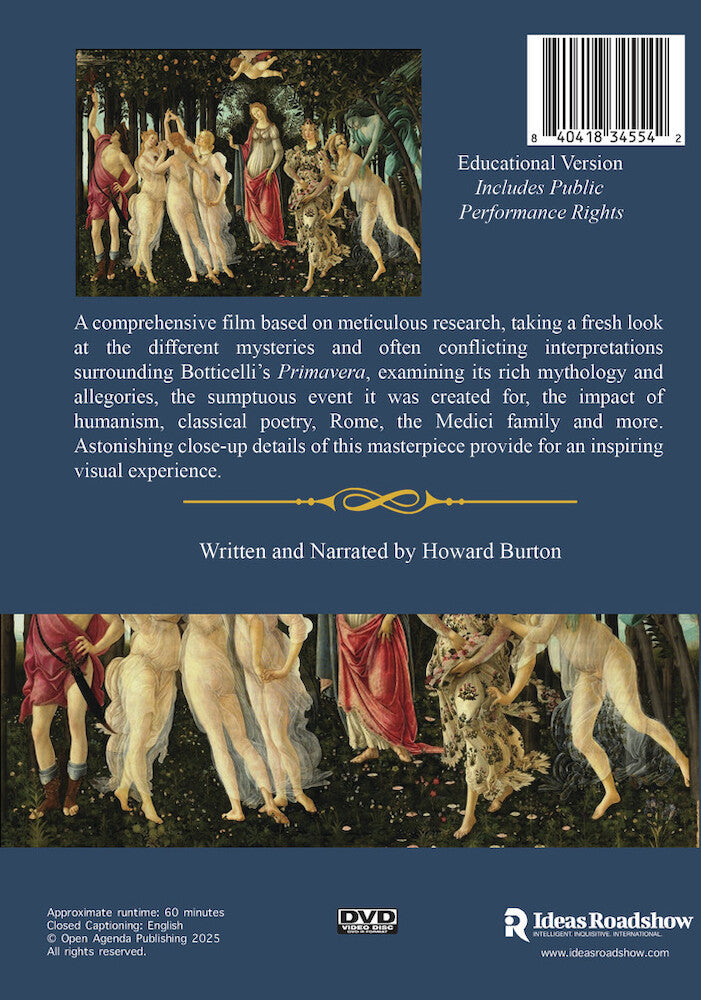 Botticelli's Primavera (Educational Version - Includes Public Performance Rights) - Back Panel - 
