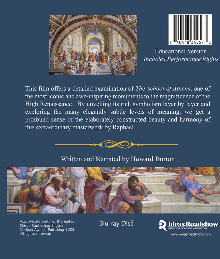 Raphael's School of Athens (Educational Version - Includes Public Performance Rights) [Blu-ray] - Back Panel - 