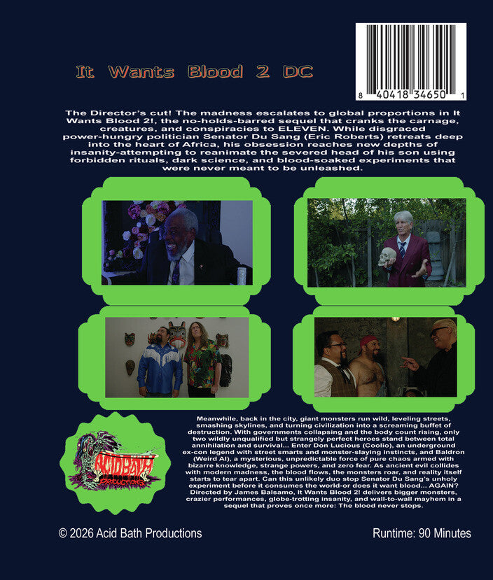 It Wants Blood 2! Director's Cut - Back Panel - 