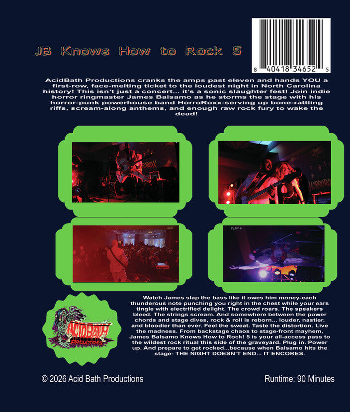 James Balsamo Knows How to Rock 5 - Back Panel - 