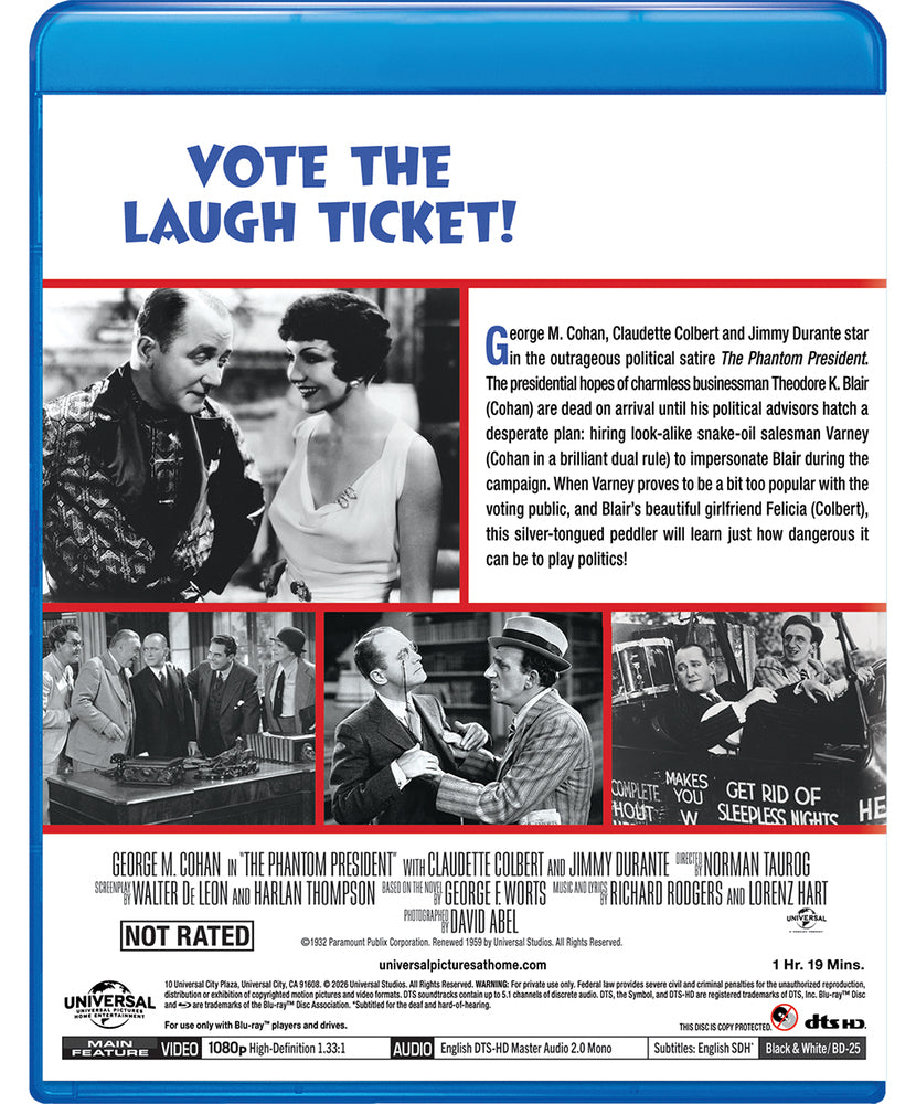 The Phantom President [Blu-ray] - Back Panel - 