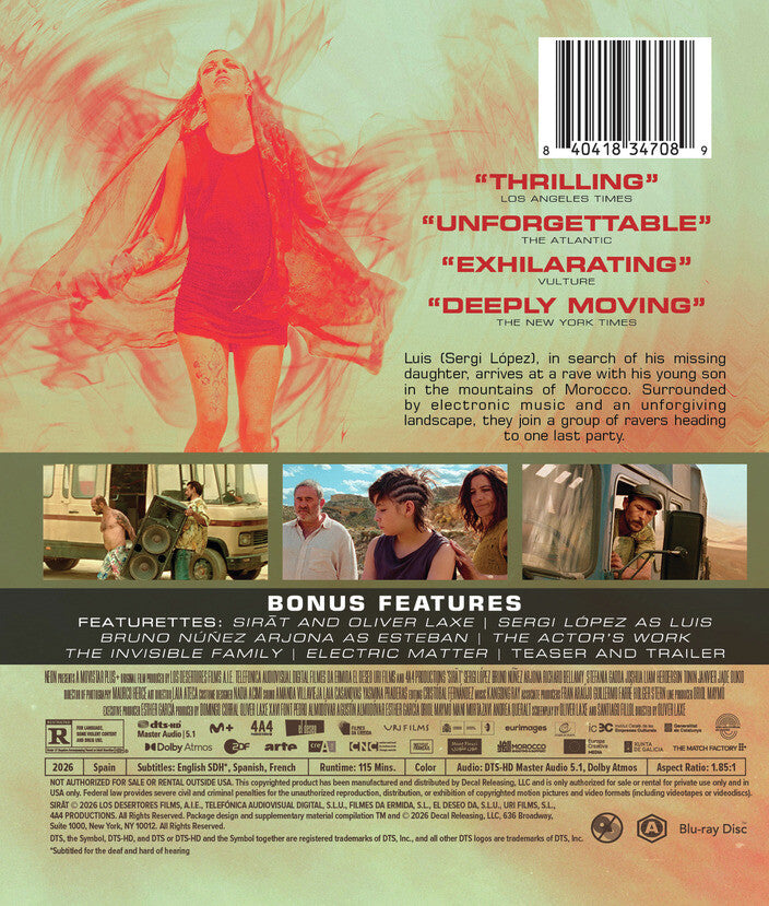 Sirat [Blu-ray] - Back Panel - 