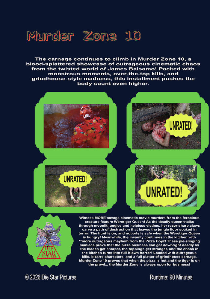 Murder Zone 10 - Back Panel - 