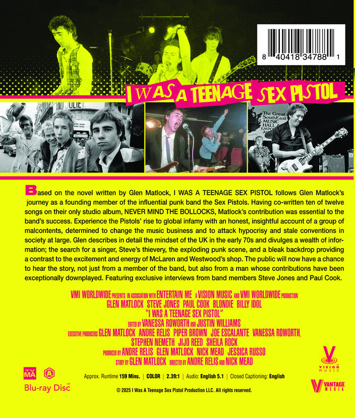 I Was a Teenage Sex Pistol [Blu-ray] - Back Panel - 