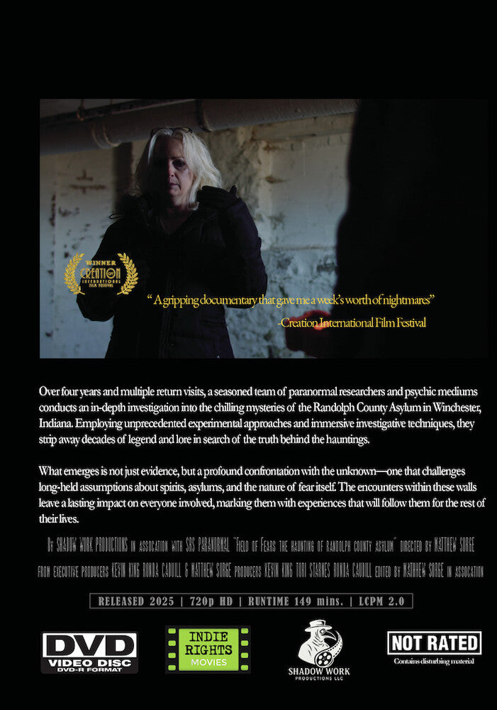 Field of Fears: The Haunting of Randolph County Asylum - Back Panel - 