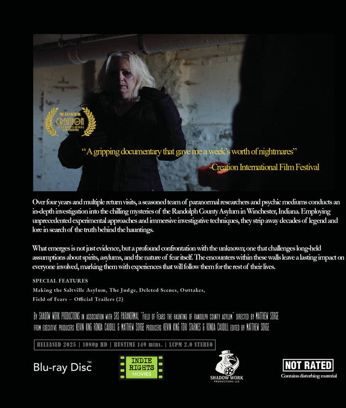 Field of Fears: The Haunting of Randolph County Asylum [Blu-ray] - Back Panel - 