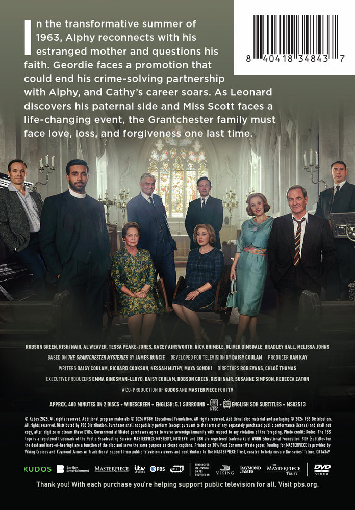 Masterpiece Mystery!: Grantchester, Season 11 - Back Panel - 