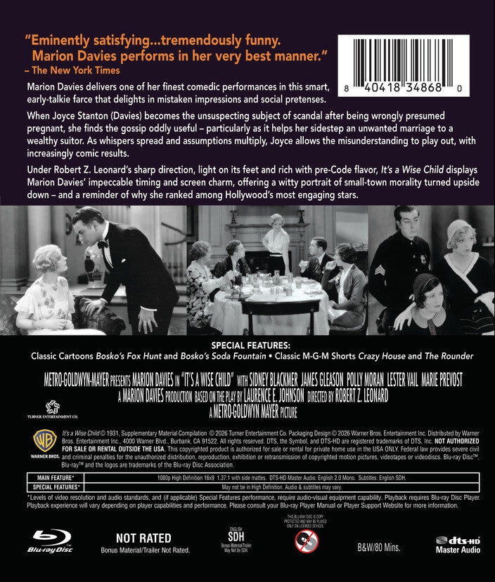 It's a Wise Child [Blu-ray] - Back Panel - 