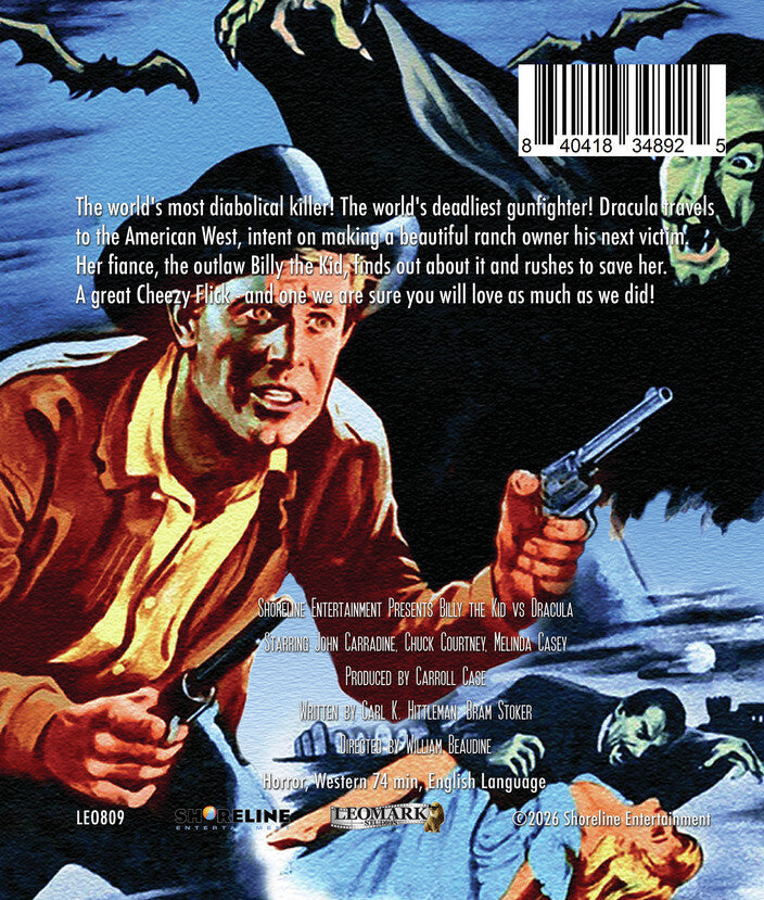 Billy the Kid vs Dracula [Blu-Ray] - Back Panel - 