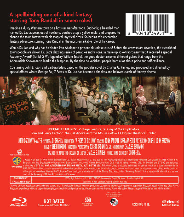 7 Faces of Dr. Lao [Blu-ray] - Back Panel - 