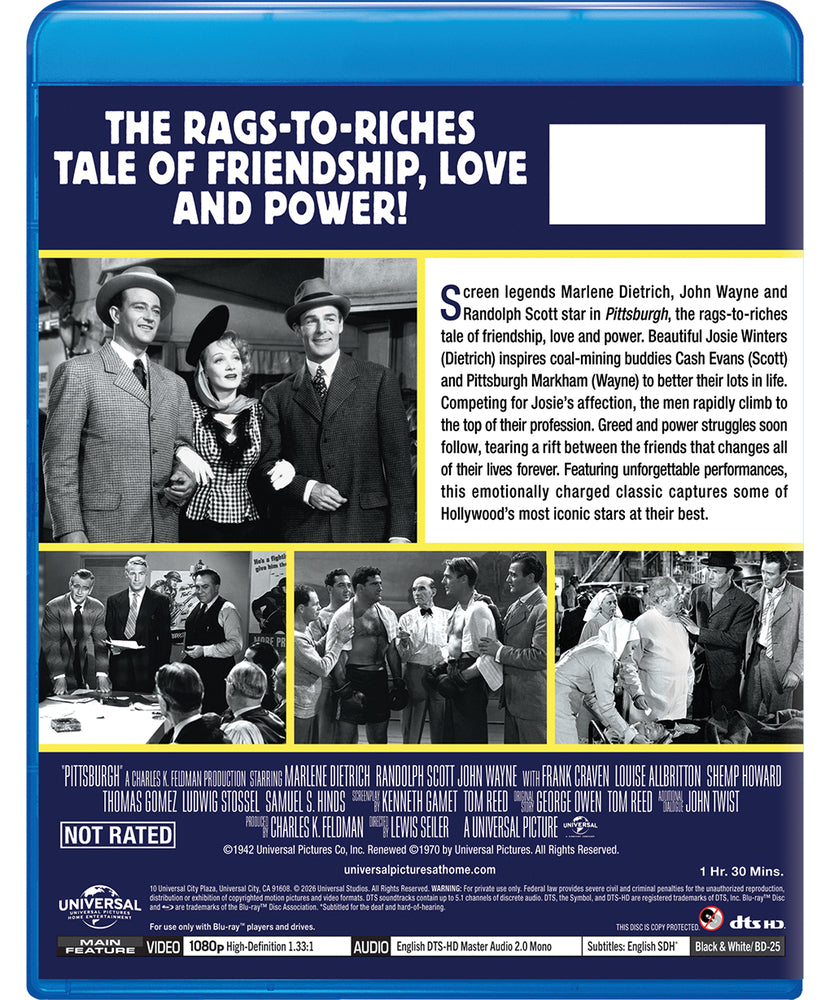 Pittsburgh [Blu-ray] - Back Panel - 