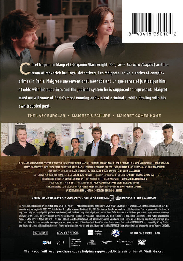 Masterpiece Mystery!: Maigret Season 1 - Back Panel - 