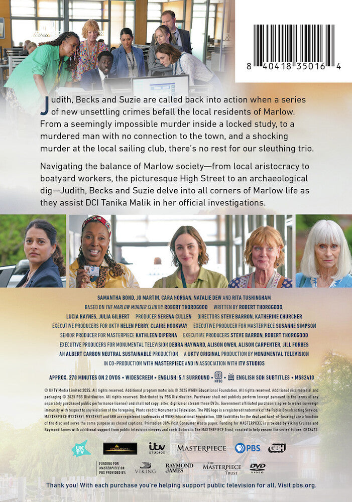 Masterpiece Mystery!: The Marlow Murder Club Season 2 - Back Panel - 