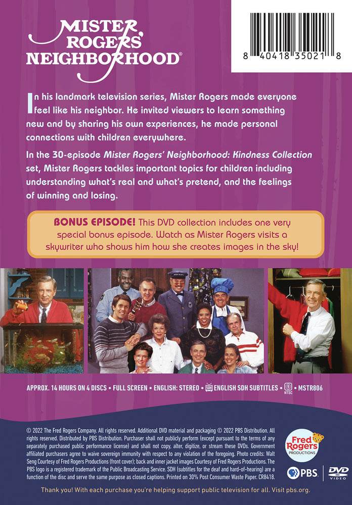 Mister Rogers' Neighborhood: Kindness Collection - Back Panel - 
