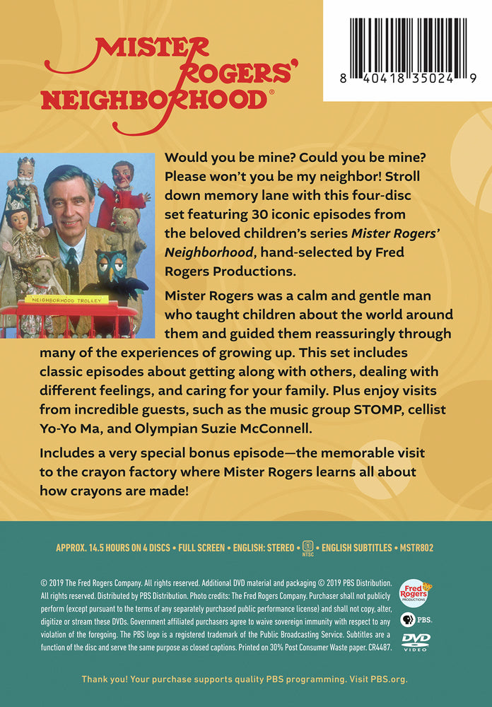 Mister Rogers' Neighborhood: Would You Be Mine Collection - Back Panel - 