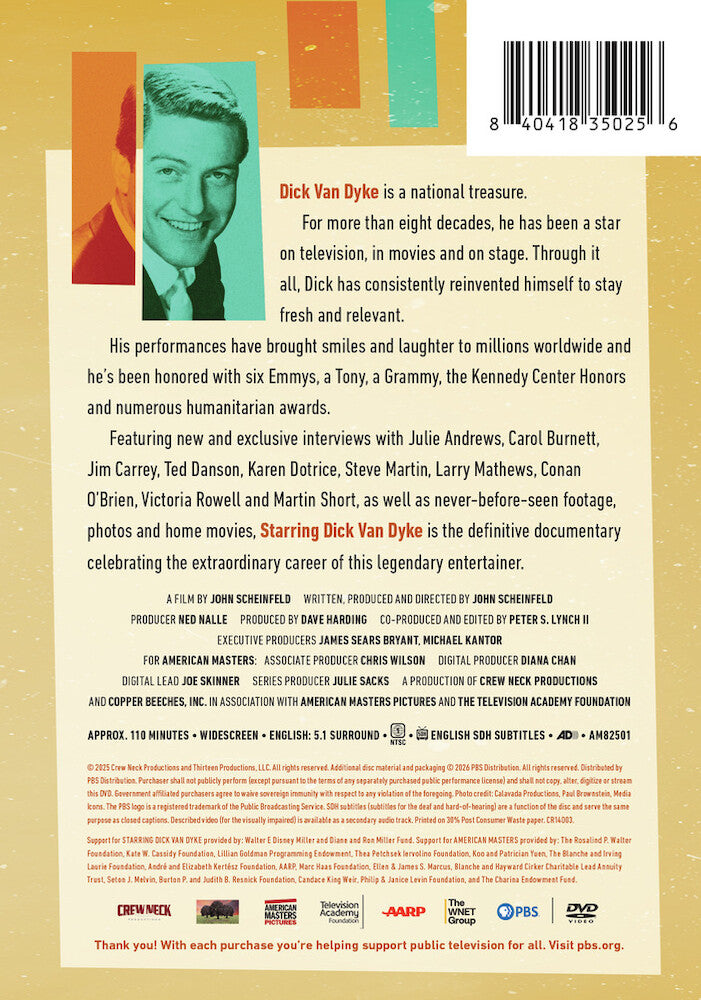 American Masters: Starring Dick Van Dyke - Back Panel - 