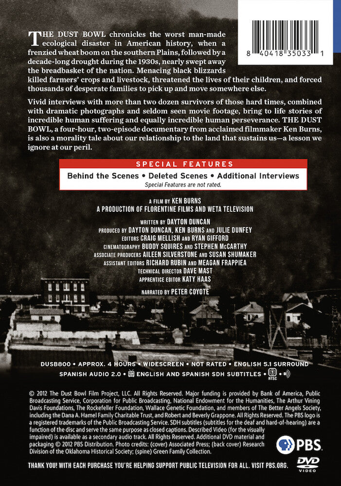 Ken Burns: The Dust Bowl - Back Panel - 