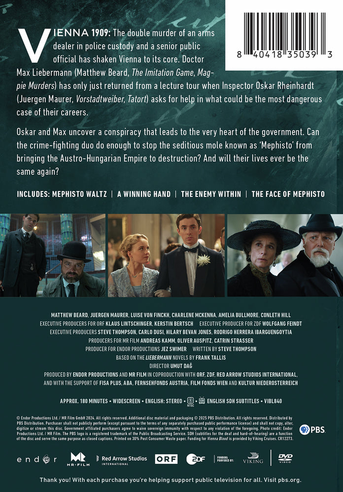 Vienna Blood, Season 4 - Back Panel - 