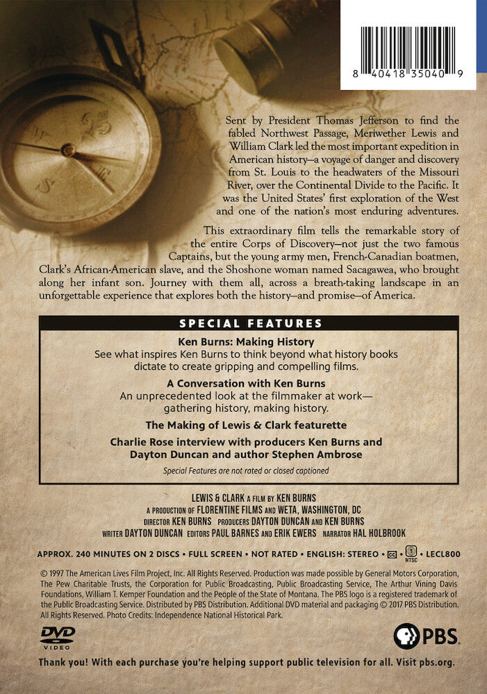 Ken Burns: Lewis & Clark - The Journey of the Corps of Discovery - Back Panel - 