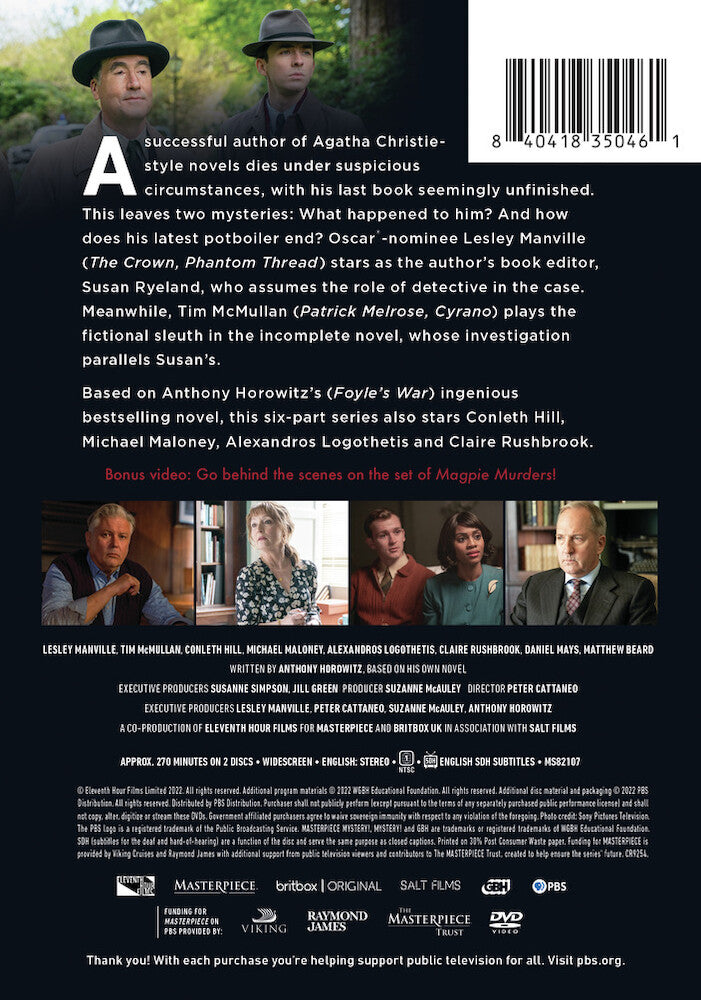 Masterpiece Mystery!: Magpie Murders - Back Panel - 