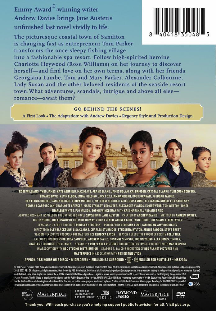 Masterpiece: Sanditon: The Complete Collection - Back Panel - 