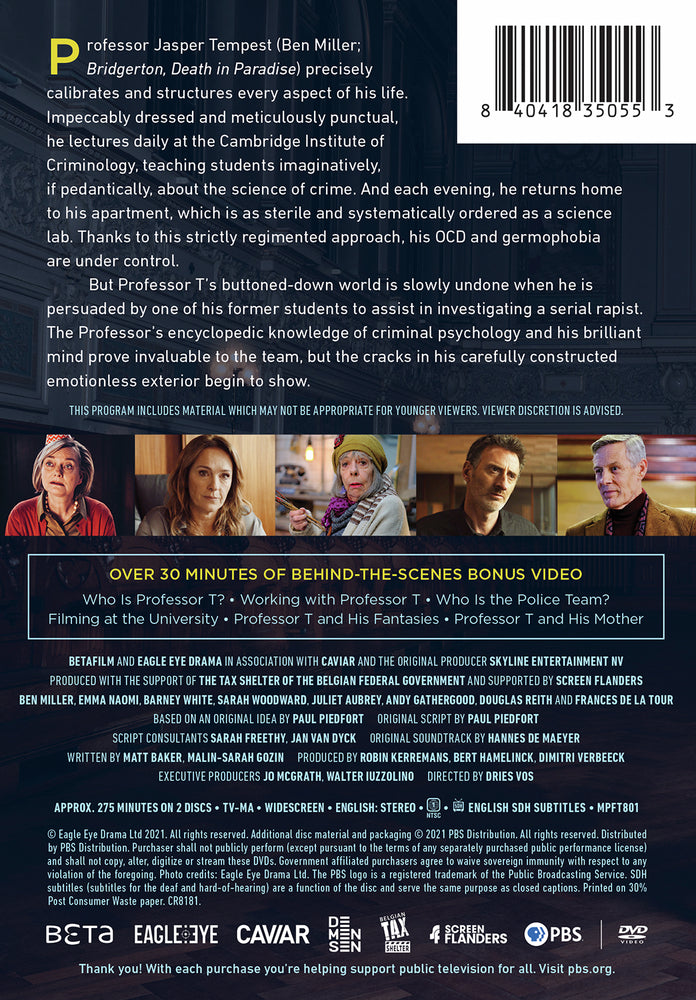 Professor T Season 1 - Back Panel - 