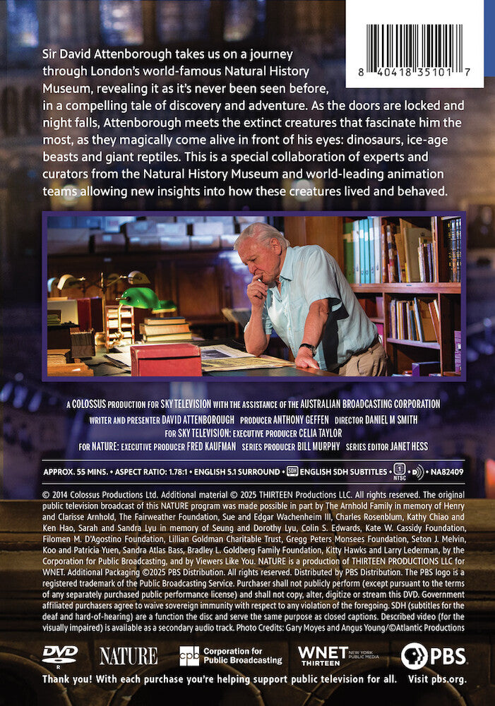 Nature: Museum Alive with David Attenborough - Back Panel - 