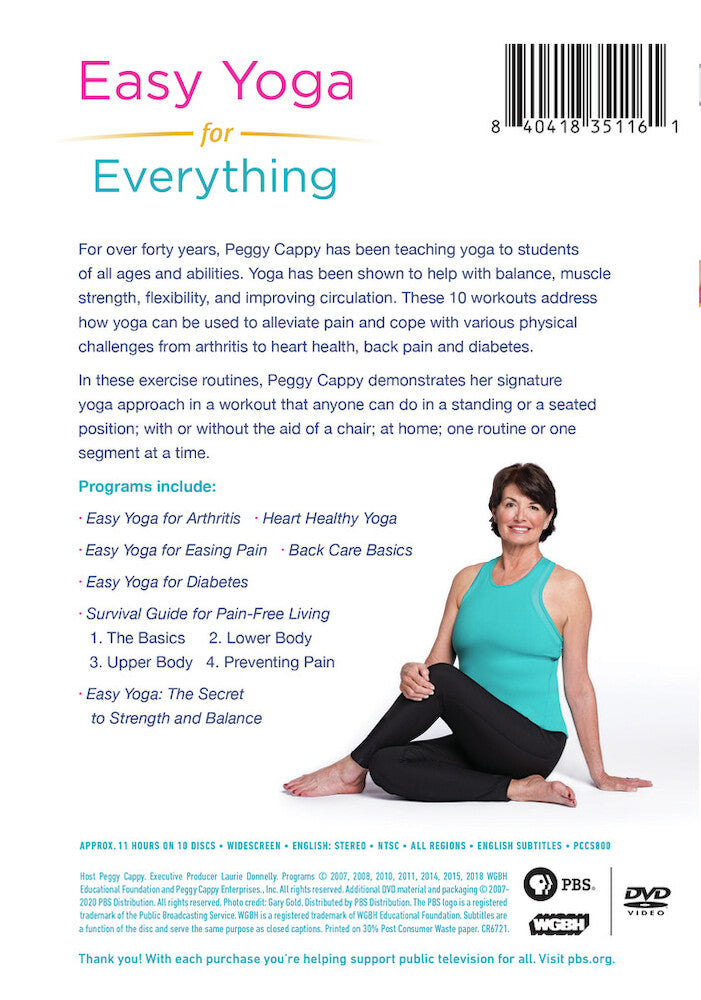 Easy Yoga for Everything with Peggy Cappy - Back Panel - 
